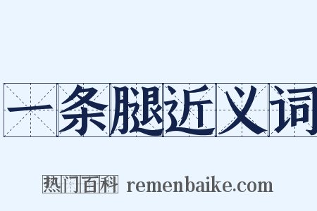 一条腿近义词是什么意思的图片